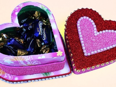 WOW ! कुछ नया बनायें इस Valentine Day ! Best Out of Waste From Plastic Bottle, Heart Shaped Box!