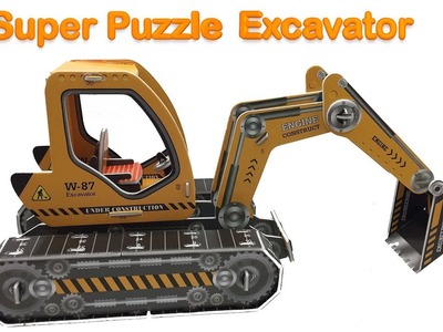 3D Puzzle DIY, Assembly Excavator Pelleteuse