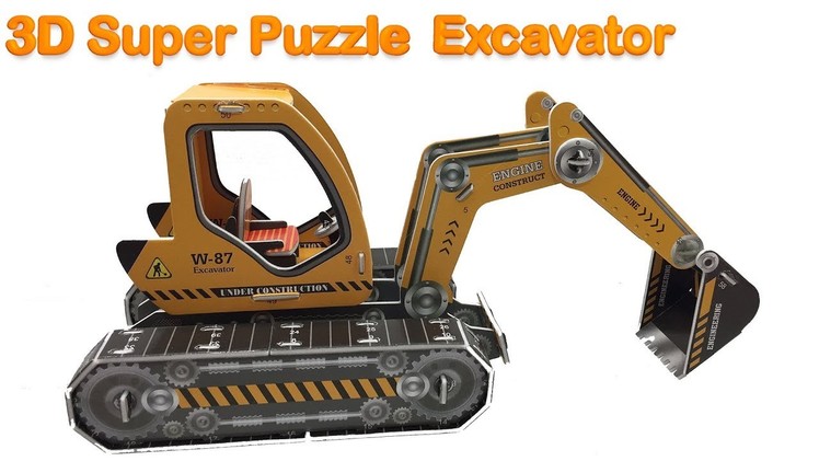 3D Puzzle DIY, Assembly Excavator Pelleteuse