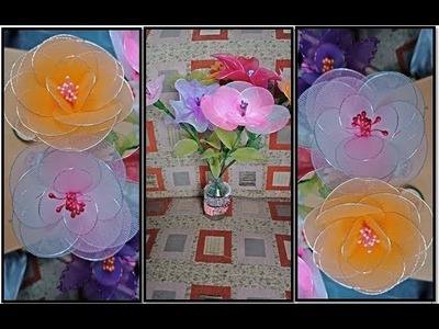Amazing room decor - how to make flower from fabric #1