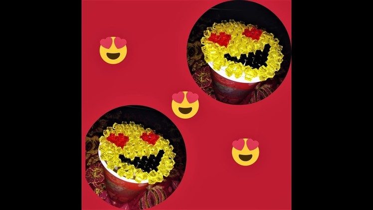 Beaded Smily Emoji ||  পুতি দিয়ে smily emoji তৈরি  || How to make Smily Emoji || Putir glass cover