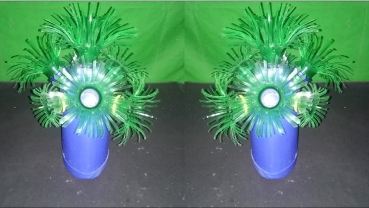 Beautiful Empty plastic bottle vase making Craft Water bottle recycled new art idea