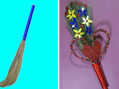 Best Out Of Waste Broom Craft Idea | DIY Craft Project | Broom Craft | Home Decoration Idea