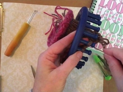 Binding off the loom:  Gather Method