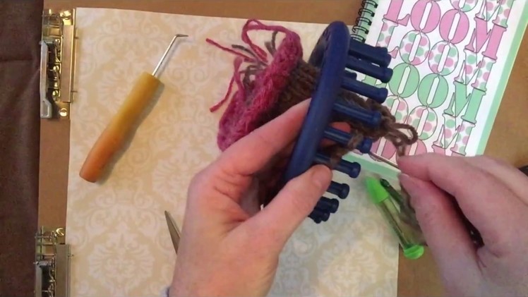 Binding off the loom:  Gather Method