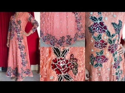 Bridal latest Aplic Work tutorial How Designer Do Aplic On Dresses 2018