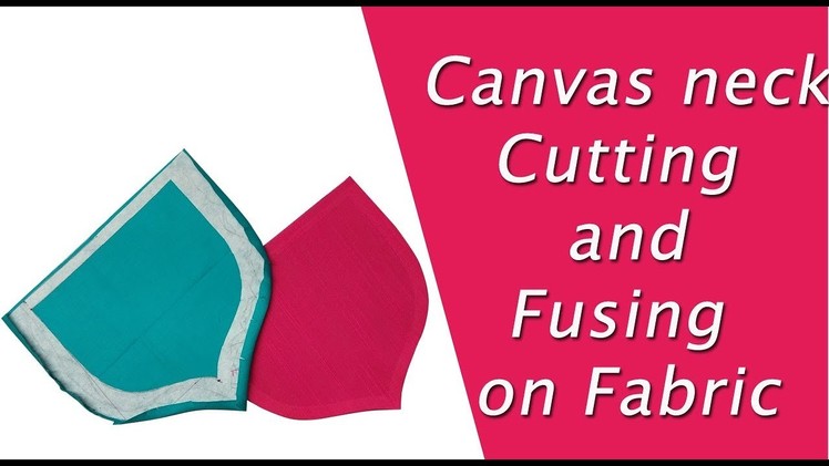 Canvas Neck Cutting and fusing on fabric DIY malayalam Tutorial