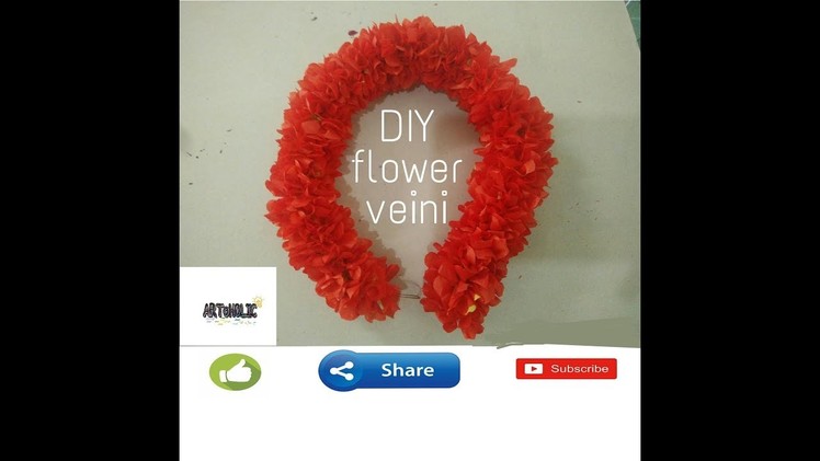 DIY Artificial CROSSANDRA Veini(kanakambram flowers).Artificial veini easy tutorial.ARToHOLIC