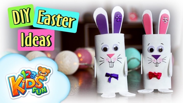 DIY by Creative Mom | Easy Easter Bunnies Paper Roll Crafts by 123 Kids Fun