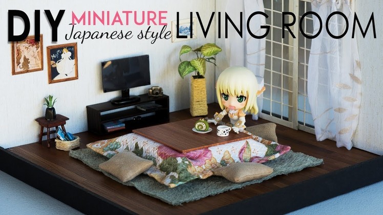 DIY Dollhouse Kotatsu Living Room Set - Japanese Style