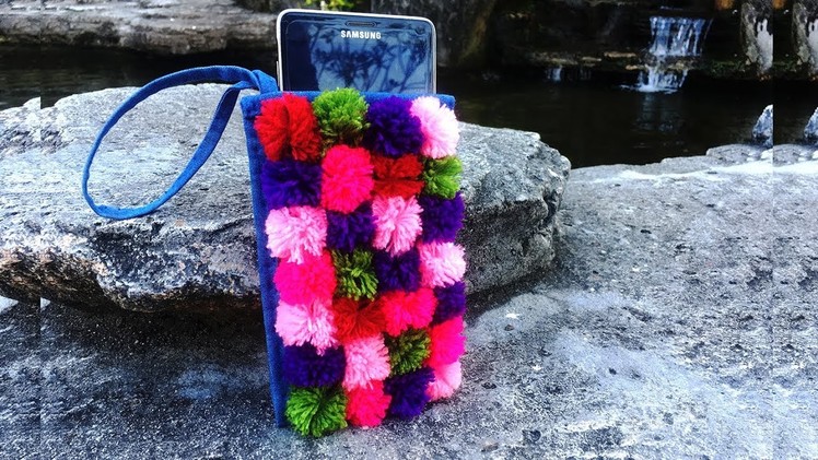 DIY; How To Make Mobile Cover With Yarn |  کاردستی، ساخت پوش مبایل
