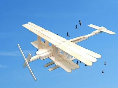 DIY - Ice Cream Stick Plane | How To Make Aeroplane From Popsicle Stick | Ice Cream Stick Craft