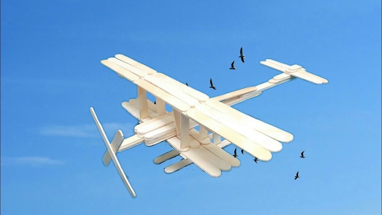 DIY - Ice Cream Stick Plane | How To Make Aeroplane From Popsicle Stick | Ice Cream Stick Craft