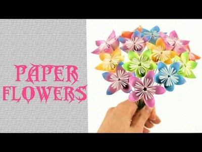 Diy | kusudama paper flowers || easy paper craft in less time