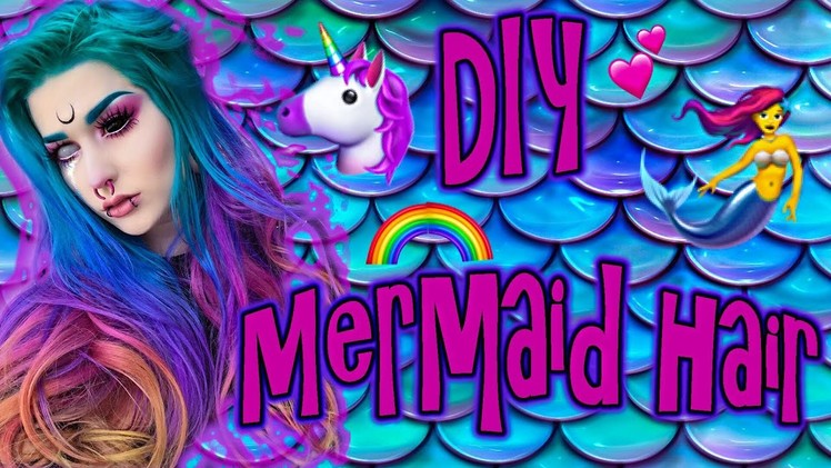 DIY Mermaid Rainbow Hair