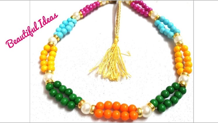 DIY. Multi Color Pearl Designer Necklace Making at Home.Beads Designer Necklace.Beautiful Ideas