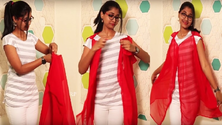 DIY No Sew| Wear Scarf. Dupatta in Different ways | Quick & Easy way