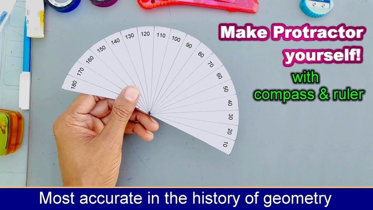 Diy protractor with compass and ruler