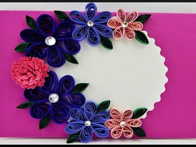 DIY Quilling | Paper Blumen Karte selber basteln | Easy paper flower greeting card | scrapbooking