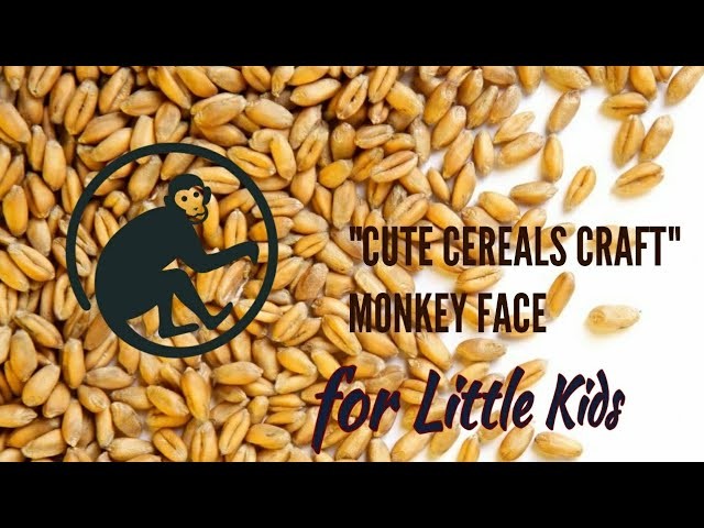 DIY SCHOOL PROJECT IDEA FOR KIDS | CEREALS CRAFT | MONKEY MAKING with WHEAT Grains | Kids Craft Idea