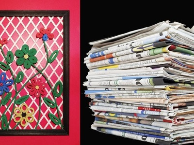 DIY Wall decor frame | Newspaper Craft Idea LifeStyle Designs