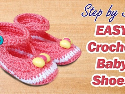 EASY Crochet Baby Shoes For Beginners Step by Step Tutorial Urdu Hindi