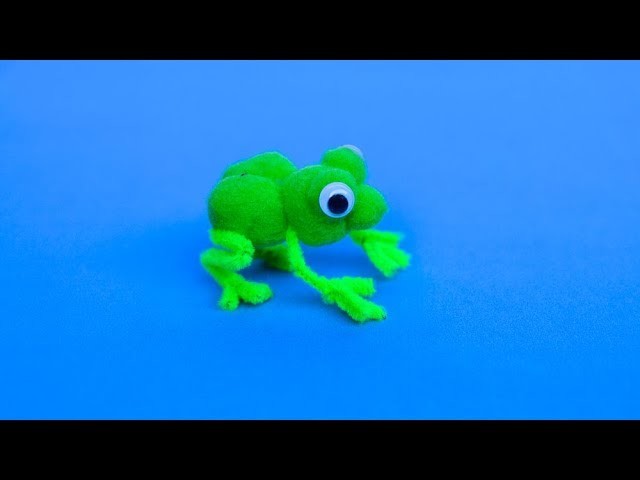 Frog Life Cycle Craft for Kids with Pom Poms