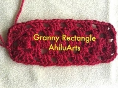 Granny Rectangle - DIY crochet - blanket - sleeves - dishcloth - tutorial - English
