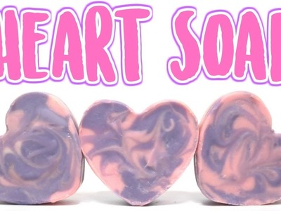 Homemade Heart Soap from Scratch, How to make homemade Bar Soap  Ι TaraLee