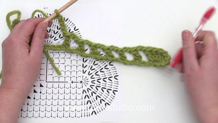 How to crochet a heart shaped place mat for Valentine