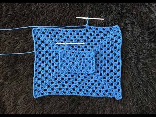How to Crochet Easy Granny Rectangle Pattern #654│by ThePatternFamily