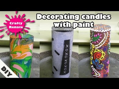 How to decorate candles with paint