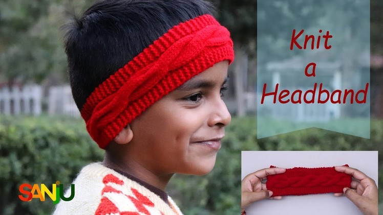 How to knit a headband with cable design | Cable knitting pattern