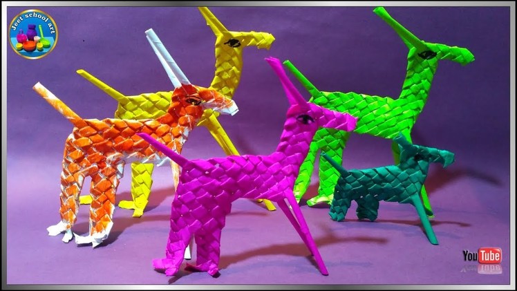 How to make a kite paper deer. DIY paper craft.
