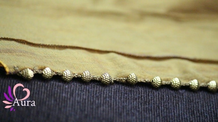 How to make Beaded Saree border
