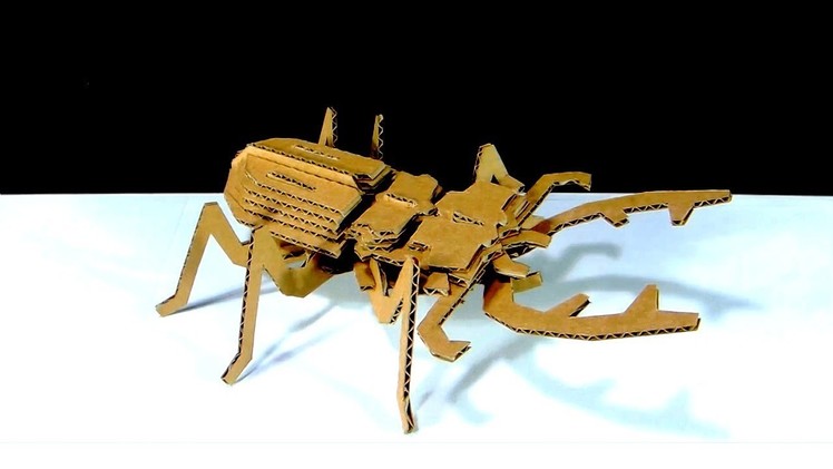 How To Make BEETLE from Cardboard DIY.  Stag Beetle 3D Puzzle