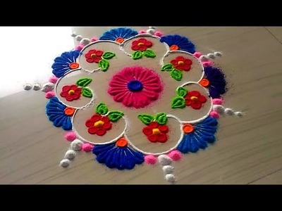 How to make easy and simple.unique Beautiful rangoli designs by Jyoti Rathod,rangoli