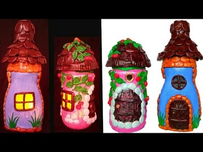 How to make Fairy house from Mason jar | Shilpkar.Clay work