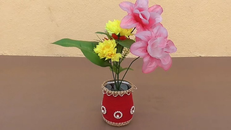 How to make Flower Pot Using Lota || Best out of Waste Idea 2018 || Handmade || DIY Room Decor