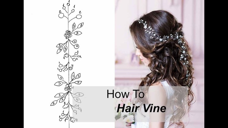How to Make Long Hair Vine With Flowers Leaves - Easy DIY Hair Accessory Hair Comb, Tiara, Headband