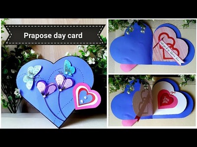 How to make Propose day card |DIY ❤ heart shape Valentine card tutorial |colours Creativity Space