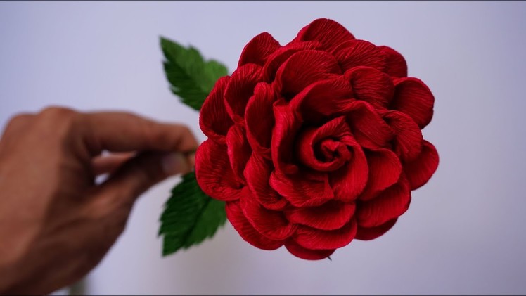 How to make Roses - Handmade Crepe Paper Rose (Easy Roses Paper Flowers)