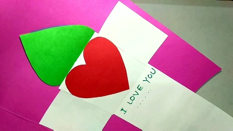 How to Make Velentine Waterfall Card. DIY