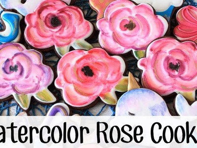 How to Make Watercolor Rose Decorated Cookies