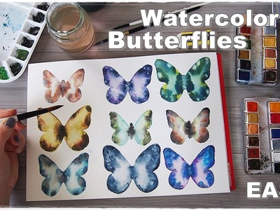 How to Paint A Watercolor Butterfly for Beginners ♡ Maremi's Small Art ♡