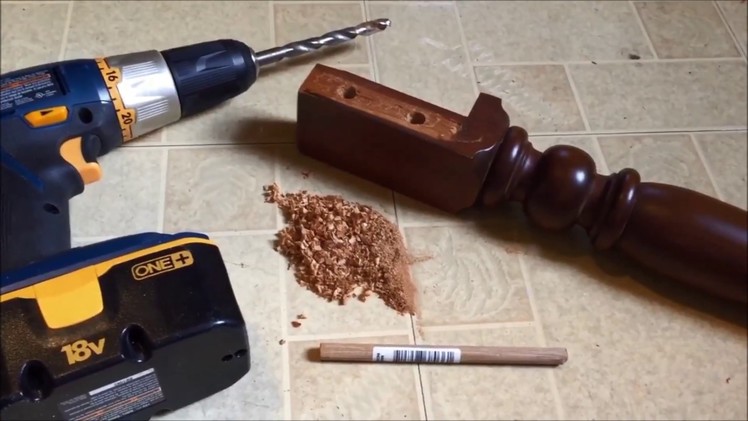 How to Repair Table - Reattach Wooden Leg to Table