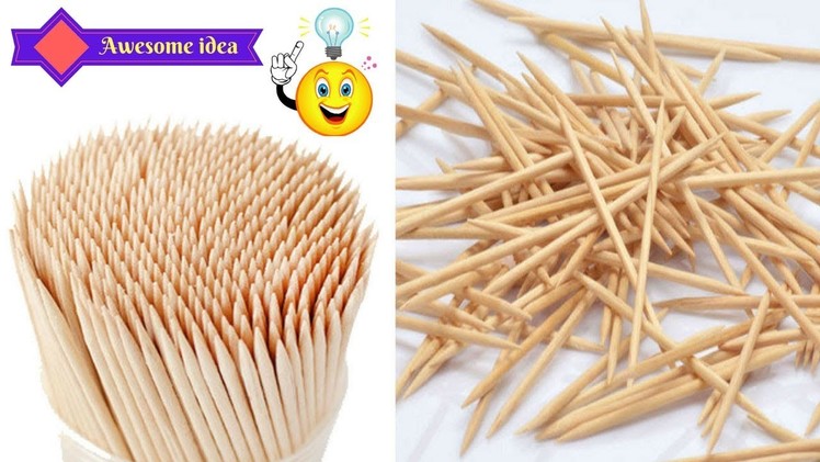 How to reuse toothpicks to make homemade craft - Genius way to reuse toothpicks - Best out of waste