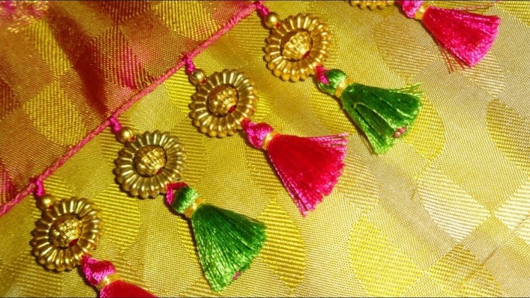Kuchu design on saree # 2.How to make saree kuchu