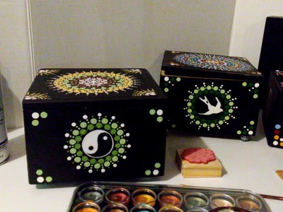 Mandala Dot Painting Upcycle Recycle Cigar Box Tutorial Ideas How to