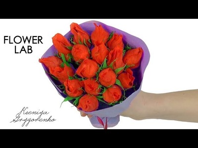 MASTER CLASS CANDY BOUQUET. DIY crafts: How to make crepe paper flowers